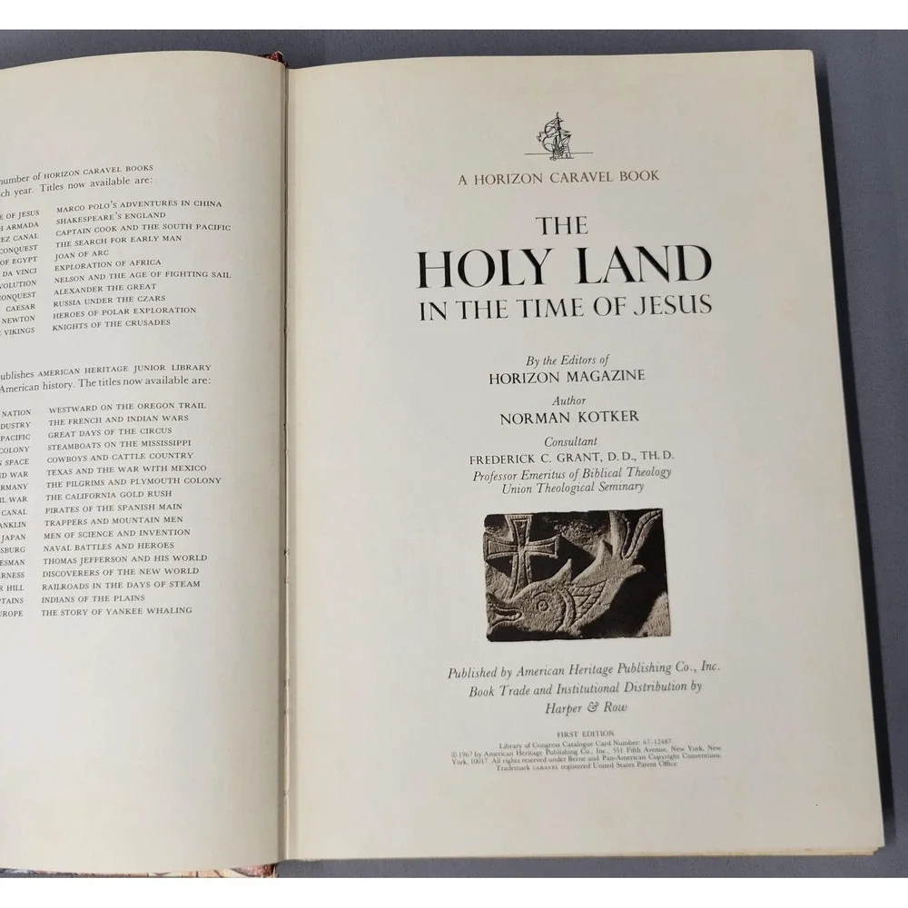 Vintage The Holy Land In The Time Of Jesus Norman Kotker 1967 Hardcover History